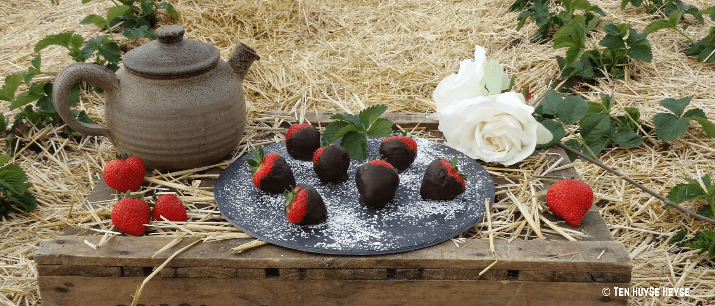 Aardbeien met chocolade Aardbeien met chocolade